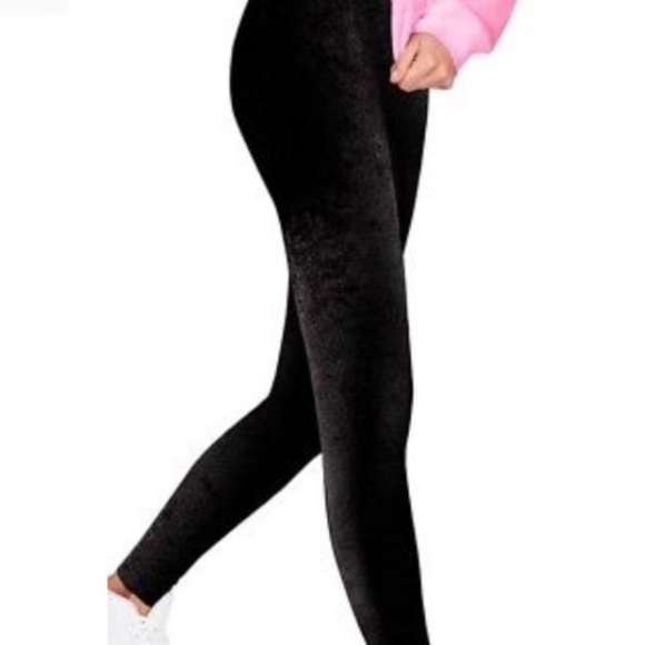 Victoria Secret Pink Velvet Flat Yoga Leggings - Picture 2 of 8